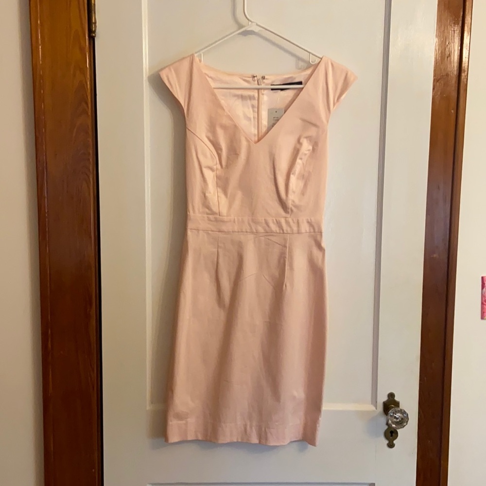 French Connection size 2. Blush sheen shift dress.
